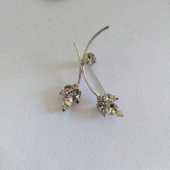 Vint. Long Stem Tulip Brooch - Picture 3 of 8